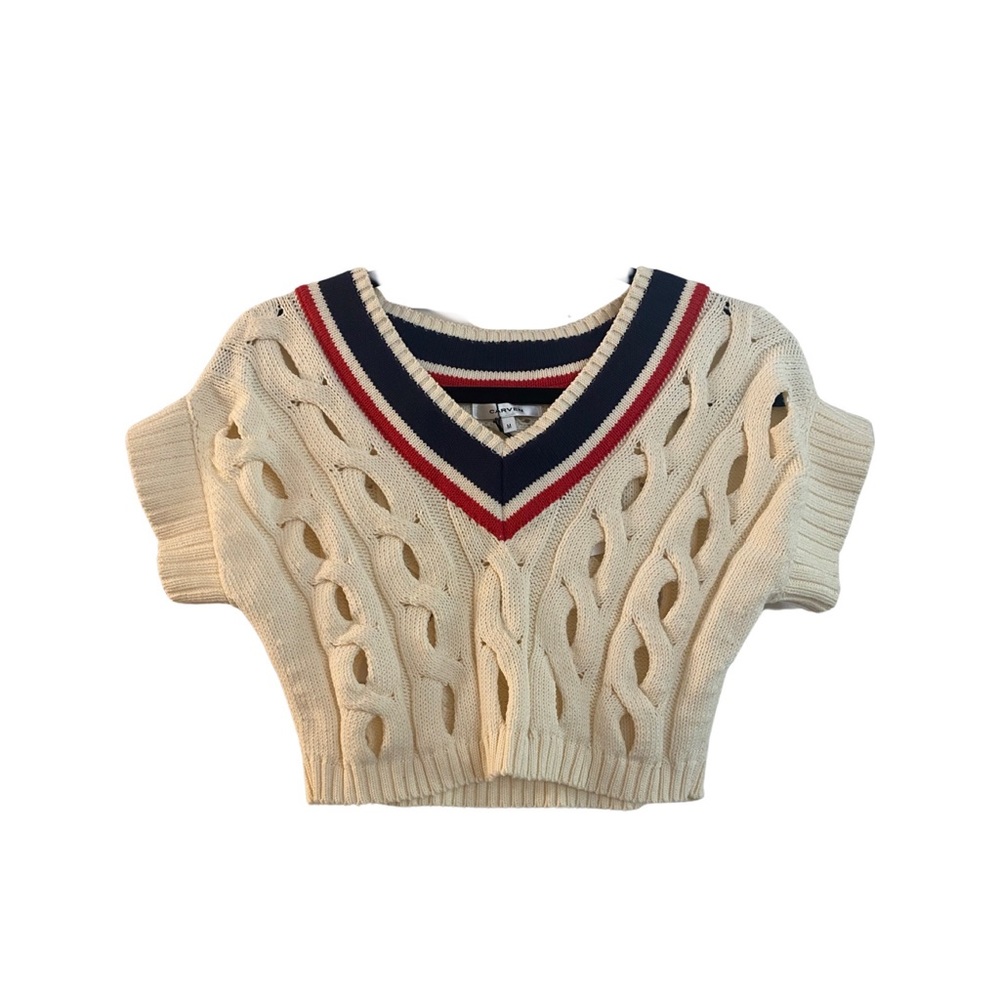 Spring/Summer 2011 Carven Cricket Style Cream Crop Sweater Vest